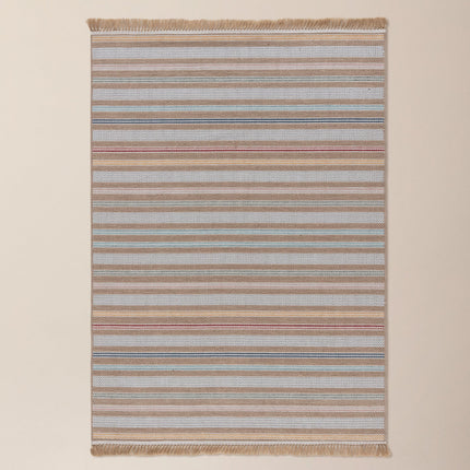 Laila Beige and Blue Modern Carpet for Living Room