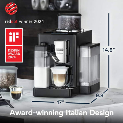 10.12.24.0027DelonghiRivelia Automatic Espresso Machine, Onyx Black