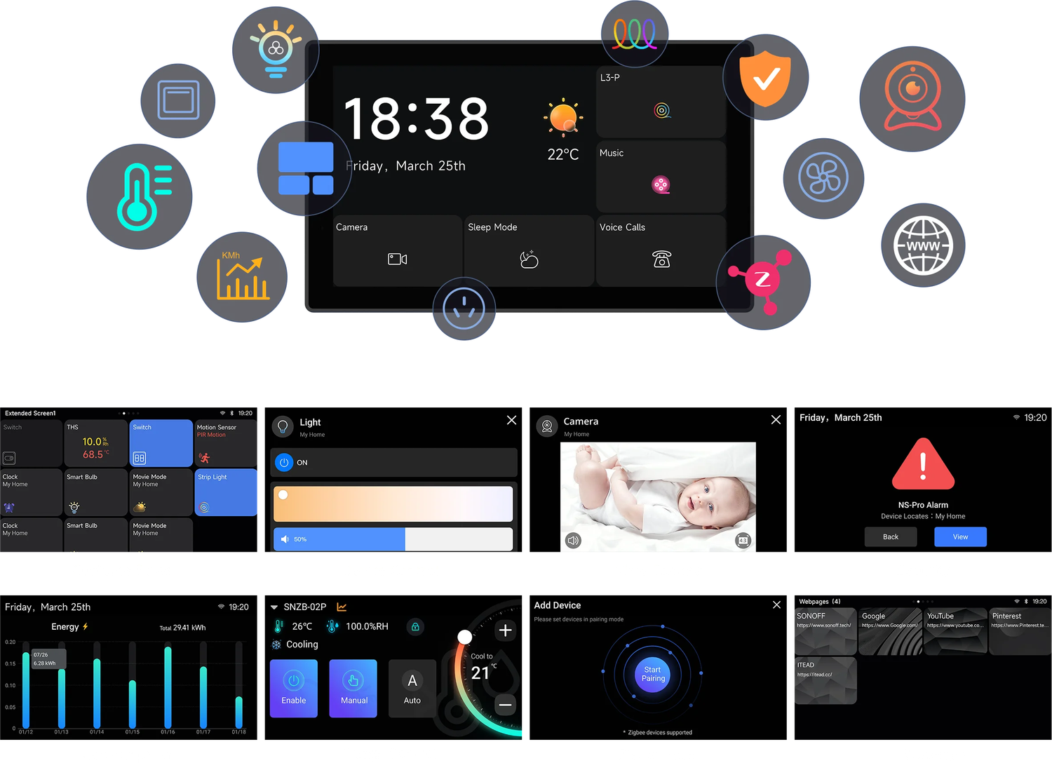 NSPanel Pro Smart Home Control Panel (Type 120, Black) NSPanel Pro Smart Home Control Panel (Type 120, Black)