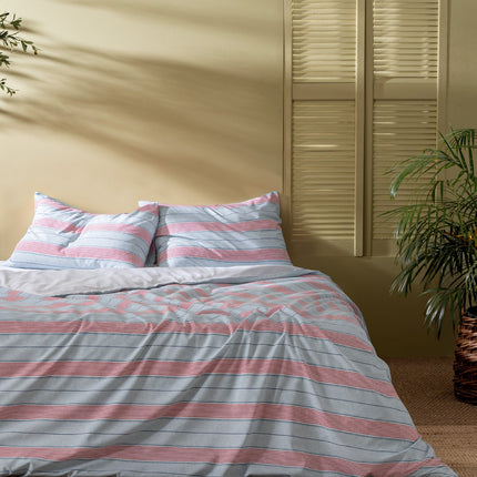 Marc Single Cotton Printed Duvet Cover Set Blue/Red