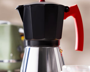 Carla Moka Pot Black 450ml - Italian Coffee Maker
