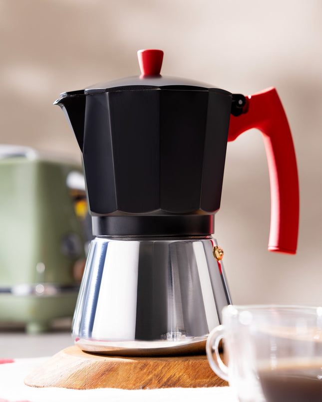 Carla Moka Pot Black 450ml - Italian Coffee Maker