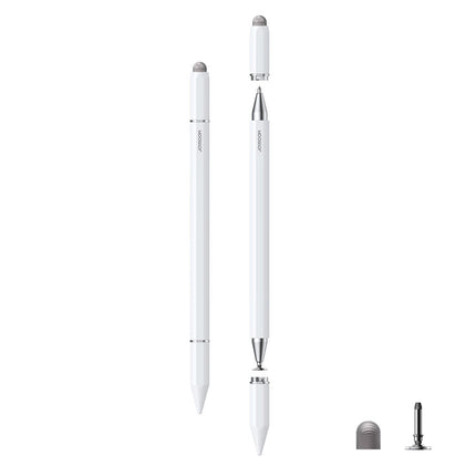 Joyroom JR-BP561 3-in-1 Magnetic Passive Capacitive Stylus Pen - Precision Disc Tip - Soft Fiber Tip - Built-in Ballpoint Pen - Universal Compatibility