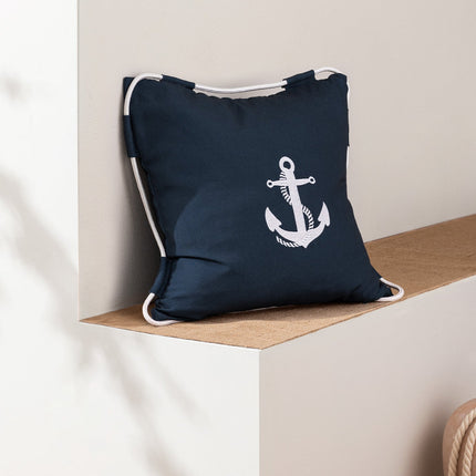 Coral Cushion Cover Navy - Coastal Home Decor