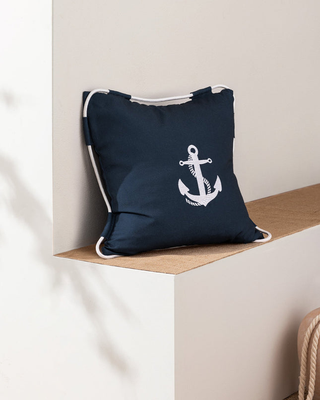 Coral Cushion Cover Navy - Coastal Home Decor