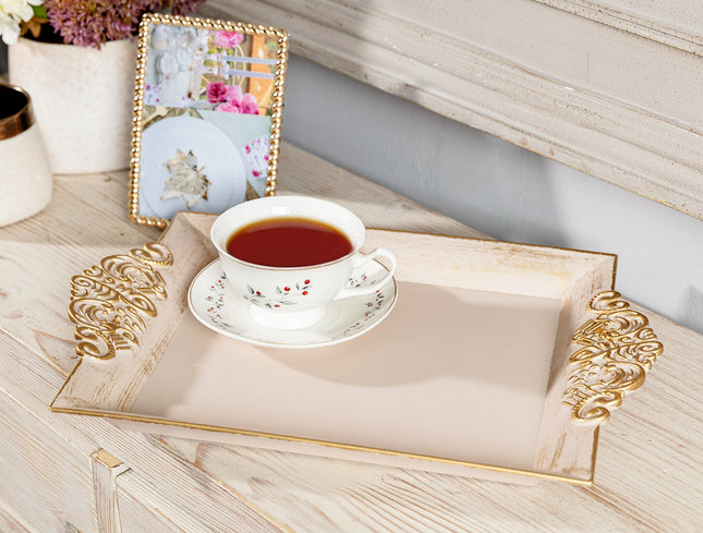 Barroco Large Serving Tray - Soft Beige Design