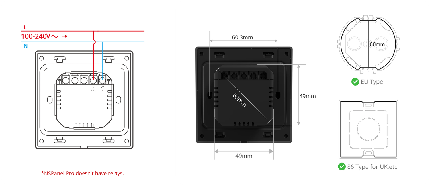 NSPanel Pro Smart Home Control Panel (Type 86, White) NSPanel Pro Smart Home Control Panel (Type 86, White)