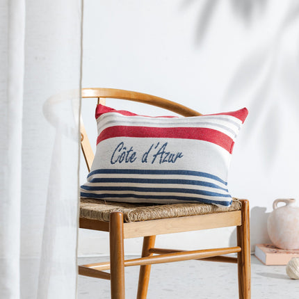 Ardoix Red Navy Throw Pillow Cover Soft Elegant