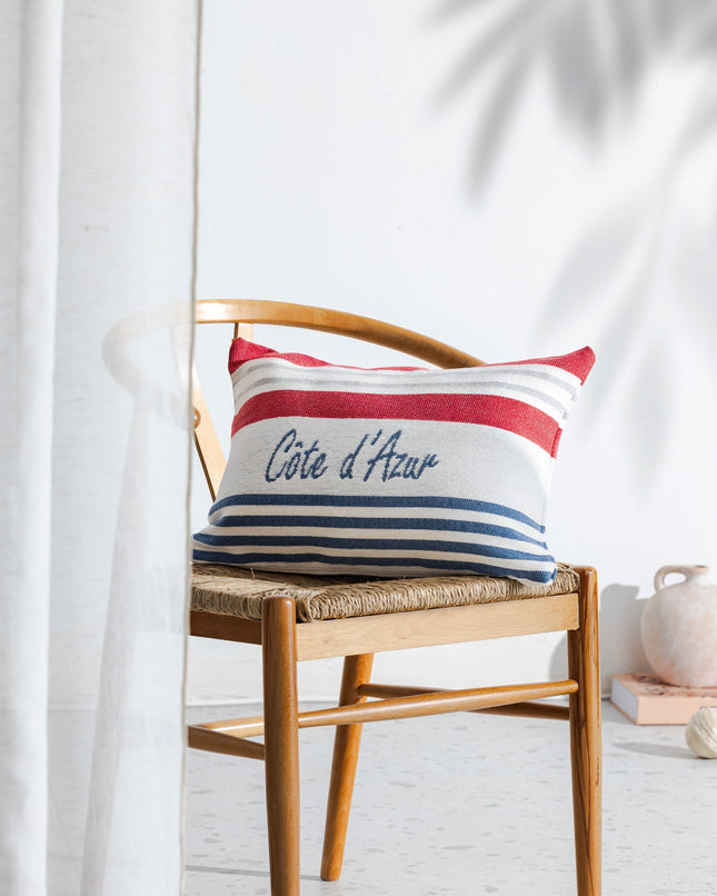 Ardoix Red Navy Throw Pillow Cover Soft Elegant