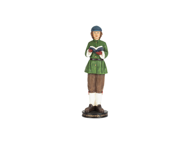 Ina Reading Figurine – Green & Brown Home Décor