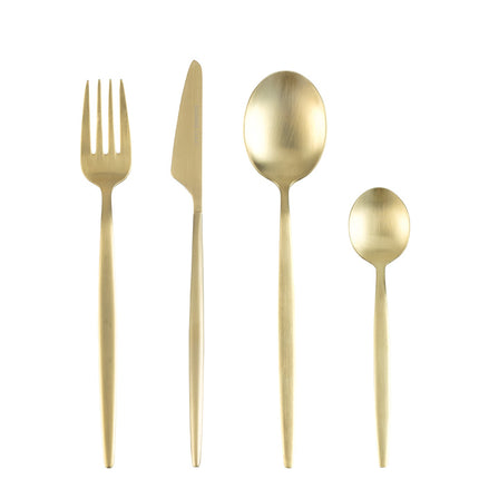 Freya 24 Piece Gold Cutlery Set for 6 People