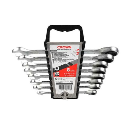 Crown 8-Piece Ratchet Combination Spanner Set | CPHWS-XA8