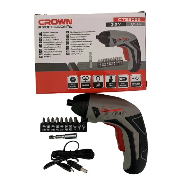 CROWN Cordless Screwdriver 3.6V | CT22055