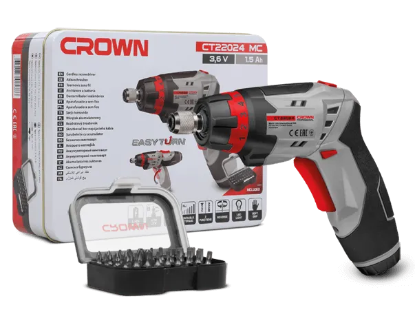 مفك براغي لاسلكي CROWN 3.6 فولت | CT22024 مفك براغي لاسلكي CROWN 3.6 فولت | CT22024