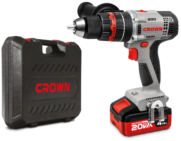 Crown CORDLESS IMPACT DRILL 4Ah 20V | CT21075HMX-4 BMC Crown CORDLESS IMPACT DRILL 4Ah 20V | CT21075HMX-4 BMC