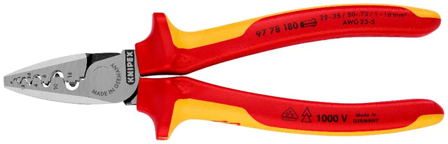 Knipex Crimping Pliers for Wire Ferrules 180mm | 97 78 180