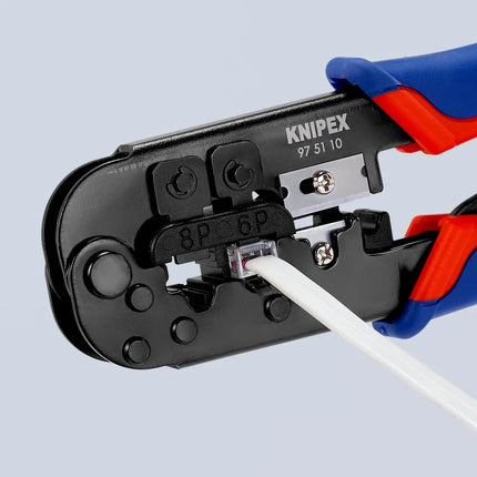 Knipex Crimping Pliers for Western Plugs 190mm | 97 51 10