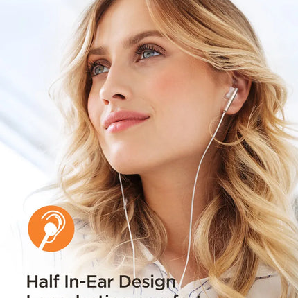 Joyroom Half In-Ear Metal Wired Earbuds | JR-EW06