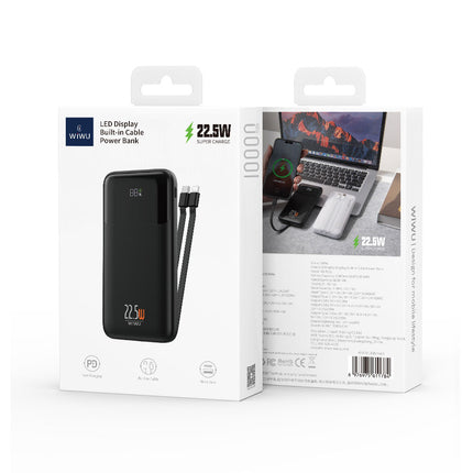 LED Display Built-in Cable Power Bank