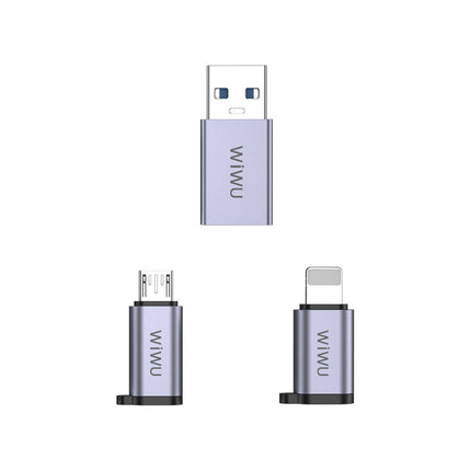 مجموعة محولات 3 في 1 من سلسلة Concise من النوع C إلى USB-A/Micro USB/Lightning