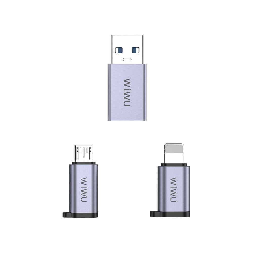 مجموعة محولات 3 في 1 من سلسلة Concise من النوع C إلى USB-A/Micro USB/Lightning مجموعة محولات 3 في 1 من سلسلة Concise من النوع C إلى USB-A/Micro USB/Lightning
