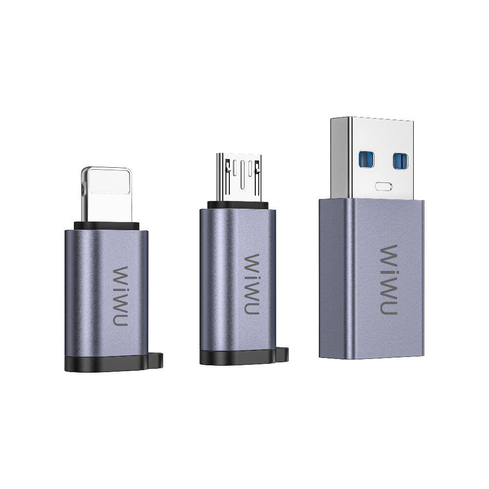 مجموعة محولات 3 في 1 من سلسلة Concise من النوع C إلى USB-A/Micro USB/Lightning مجموعة محولات 3 في 1 من سلسلة Concise من النوع C إلى USB-A/Micro USB/Lightning