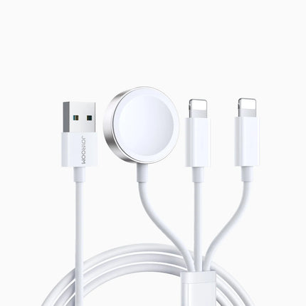 JOYROOM 3-in-1 iP Watch Magnetic Charger with Dual Lightning Cable | S-IW007
