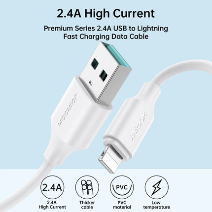 JOYROOM 2.4A USB-A to Lightning Fast Charging Data Cable 1m | S-UL012A9