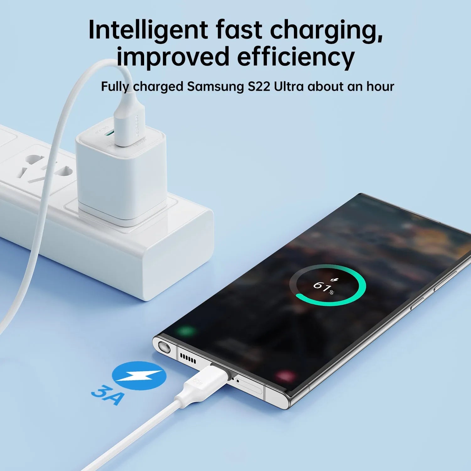 كابل بيانات وشحن سريع USB-A إلى Type-C بطول 2 متر جوي روم | S-UC027A9 كابل بيانات وشحن سريع USB-A إلى Type-C بطول 2 متر جوي روم | S-UC027A9