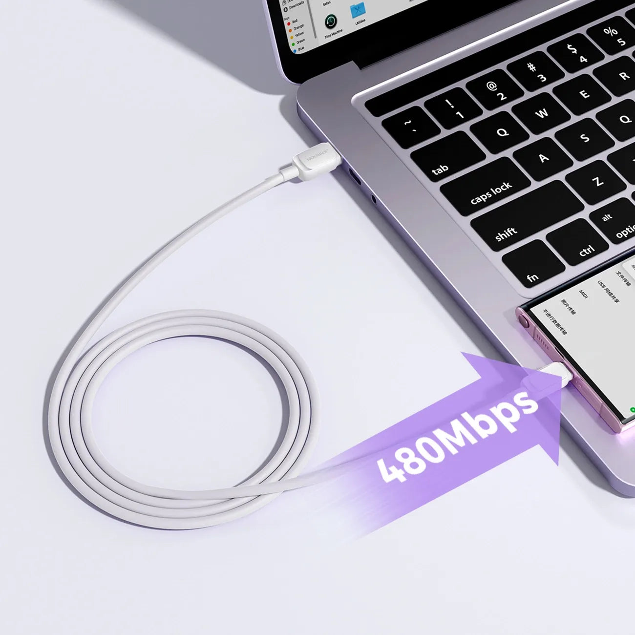 كابل بيانات وشحن سريع 3A من سلسلة MC من USB-A إلى USB-C جوي روم | S-A14 كابل بيانات وشحن سريع 3A من سلسلة MC من USB-A إلى USB-C جوي روم | S-A14
