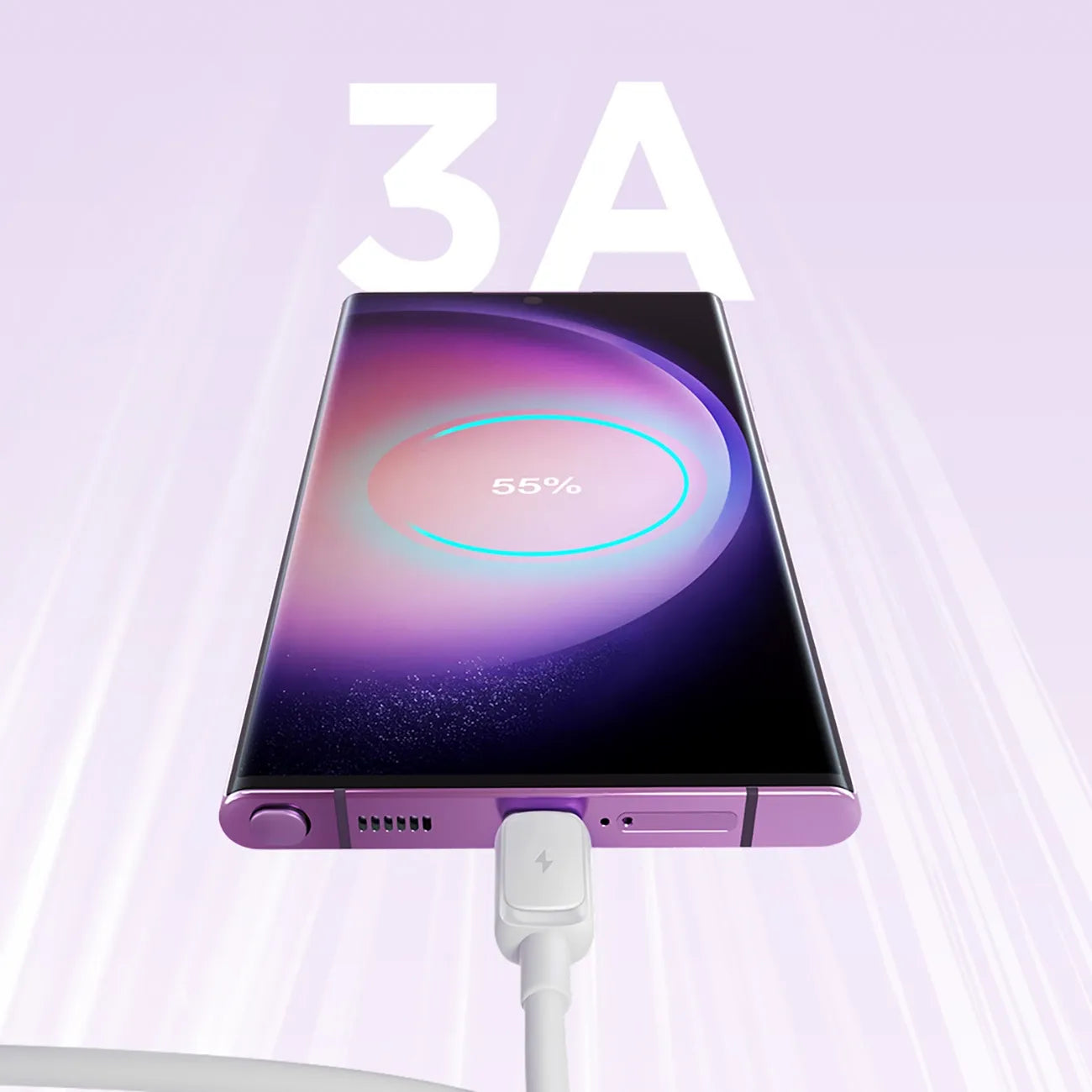 كابل بيانات وشحن سريع 3A من سلسلة MC من USB-A إلى USB-C جوي روم | S-A14 كابل بيانات وشحن سريع 3A من سلسلة MC من USB-A إلى USB-C جوي روم | S-A14