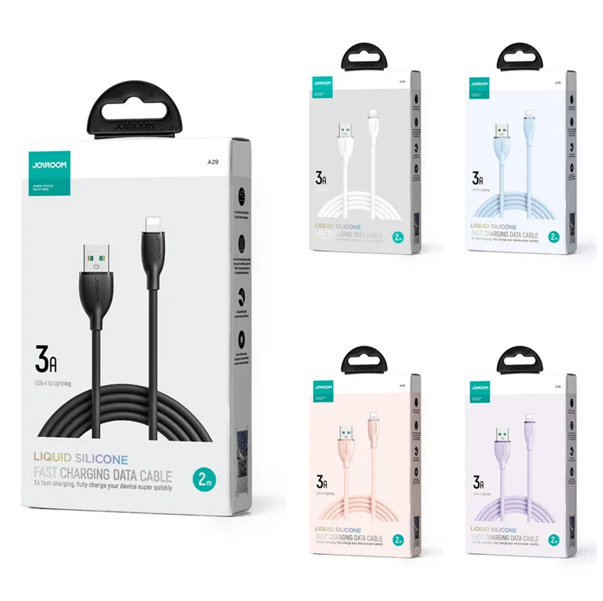 كابل شحن سريع من السيليكون 3 أمبير Lightning جوي روم | SA29-AC3 كابل شحن سريع من السيليكون 3 أمبير Lightning جوي روم | SA29-AC3