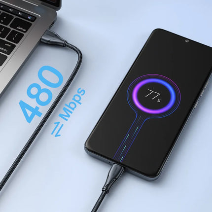 كابل بيانات وشحن سريع 2.4 أمبير مايكرو USB بطول 2 متر جوي روم | S-UM018A11