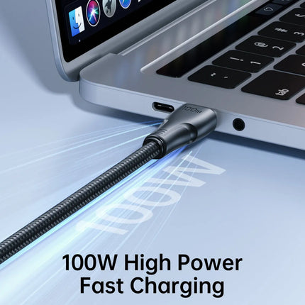كابل بيانات الشحن السريع 100 واط Type-C إلى Type-C جوي روم | S-CC100A11