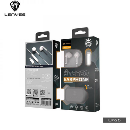 Lenyes LF66 Stereo Wired Earphones with Lightning