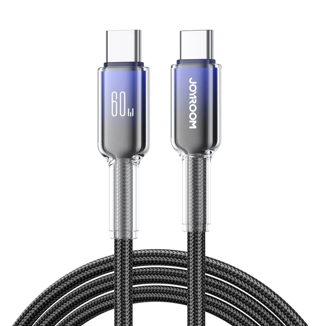 كابل بيانات وشحن سريع بقوة 60 واط من USB-C إلى USB-C بطول 1.2 متر جوي روم | S-A42