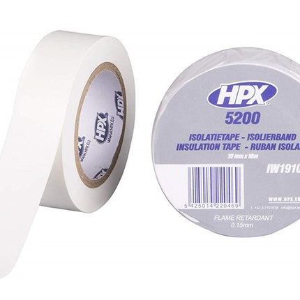 PVC Insulating tape - white 19mm x 10m hpx 