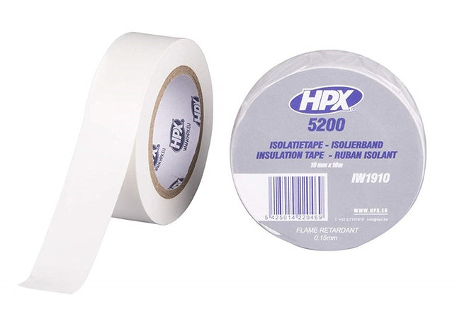 PVC Insulating tape - white 19mm x 10m hpx