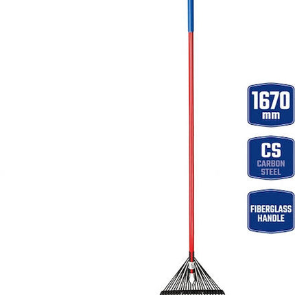 WORKPRO Garden Leaf Rake with Fiberglass Long