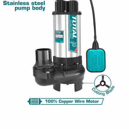 Total TWP7220026 Submersible Pump 2200W – 16M Head, 167L/min