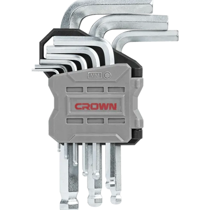 Crown 9-Piece Short Ball Point End Hex Key Set | CPHOK-BMAX09