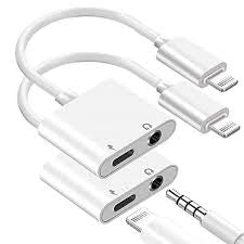 Lenyes AX93 Lightning to 3.5mm Audio Adapter - High-Fidelity Sound Transmission - Durable TPE Construction - MFi Compatible for iPhone & iPad - White