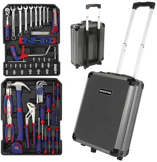 WORKPRO 111PC Tool Kit with Aluminum Trolley
