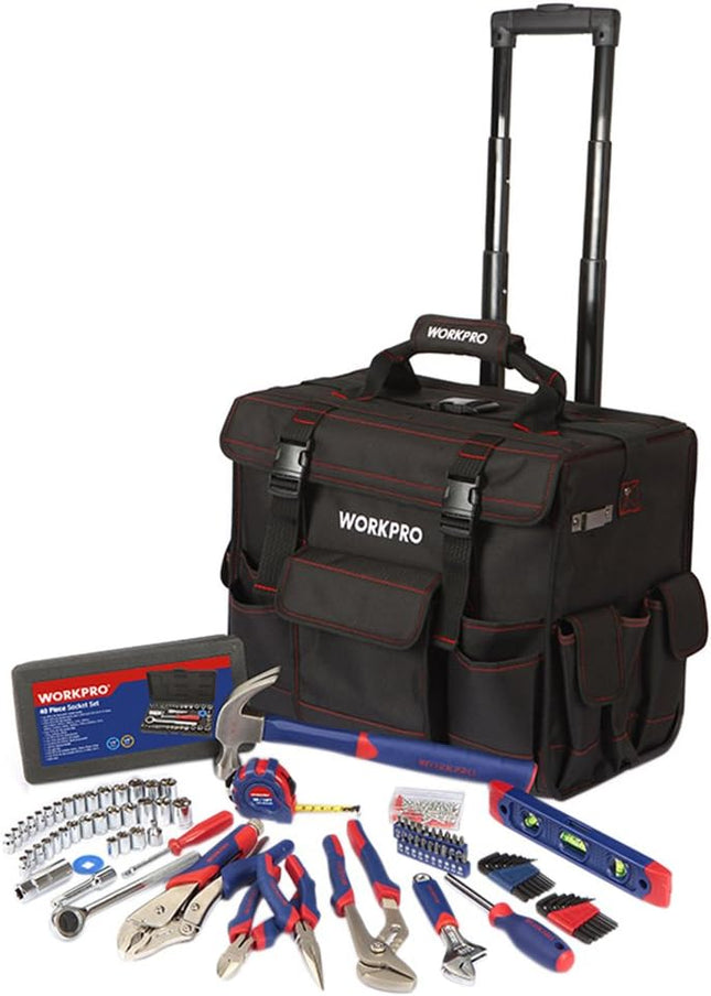 WORKPRO 176PC Tool Set with Tool Trolley Bag