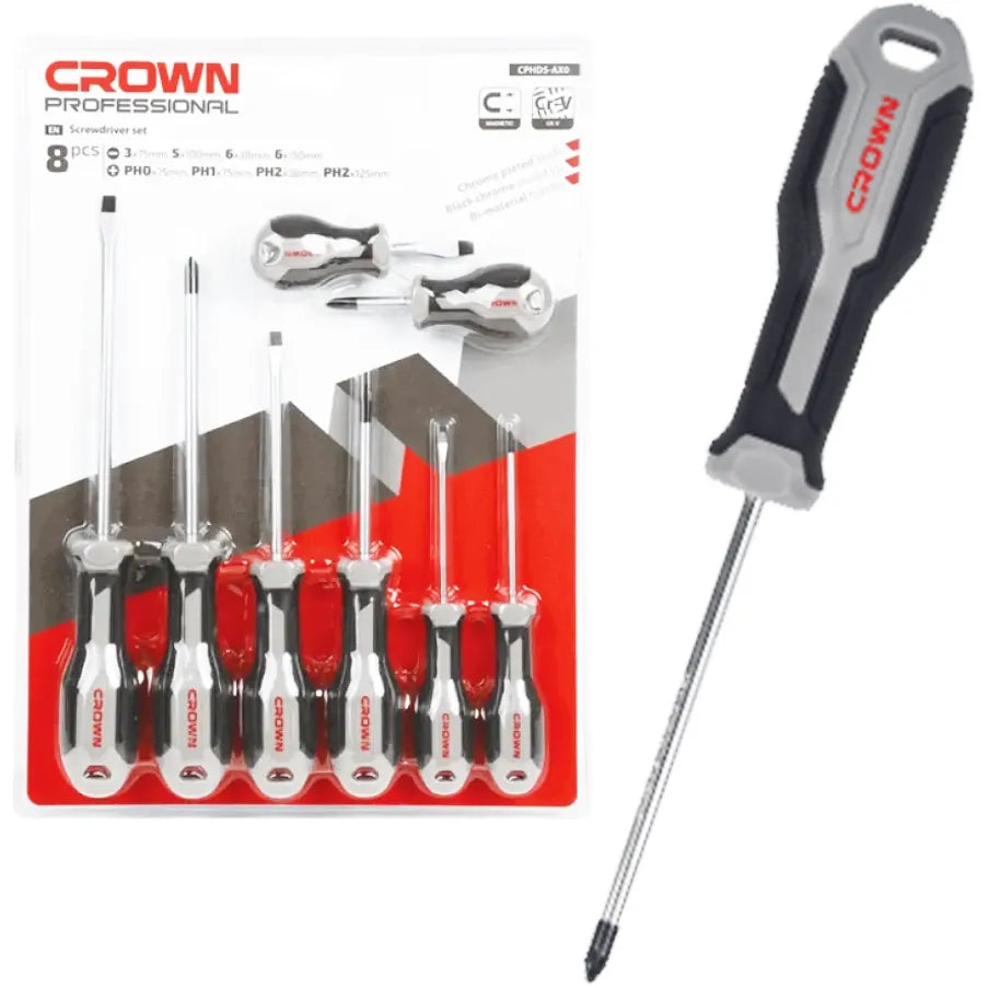Crown 8-Piece Screwdriver Set | CPHDS-AX08 Crown 8-Piece Screwdriver Set | CPHDS-AX08