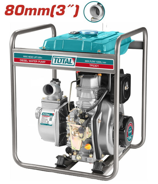 Total TP5301 3″ Diesel Water Pump – 5.5 HP, 28 m Lift