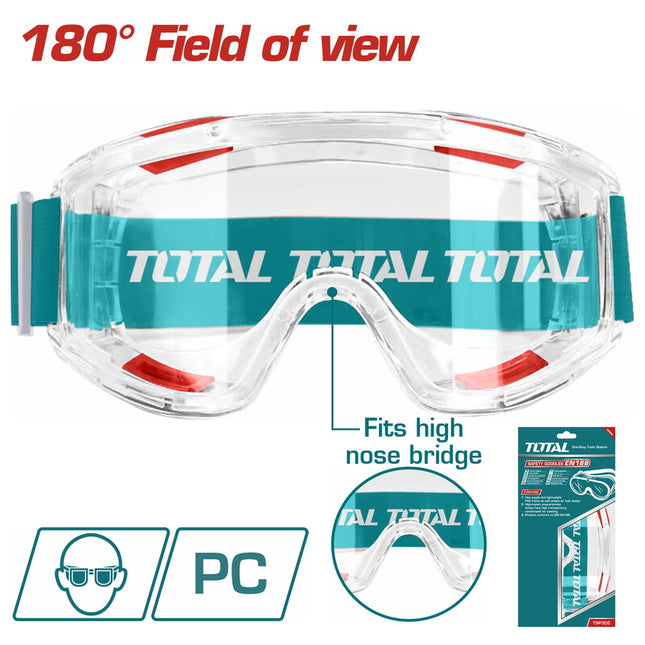 Total TSP309 Clear Safety Goggles