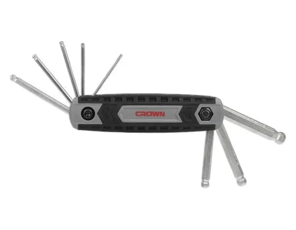Crown 8-Piece Foldable Ball End Hex Key Set | CPHOF-BMAX08 Crown 8-Piece Foldable Ball End Hex Key Set | CPHOF-BMAX08