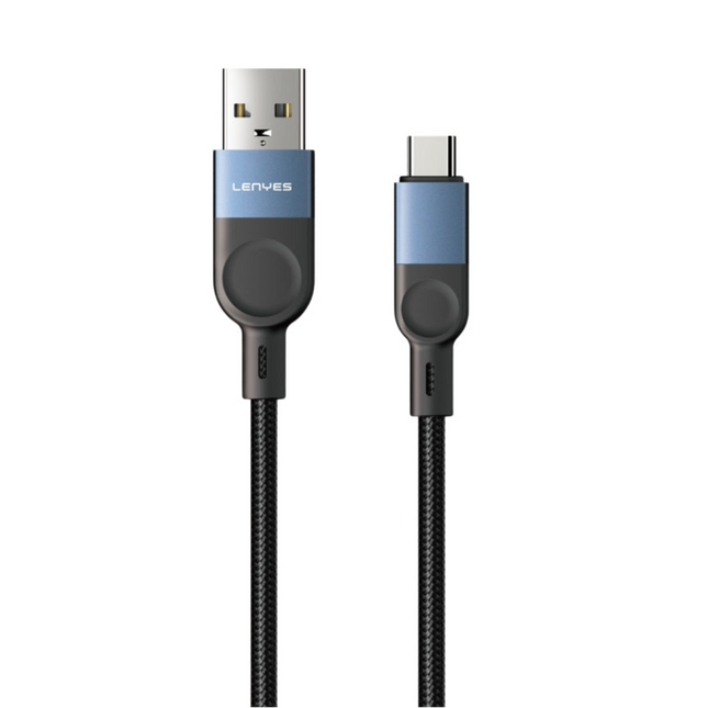 كابل بيانات مضفر للشحن السريع من Lenyes LC514-TC، من USB Type-A إلى Type-C
