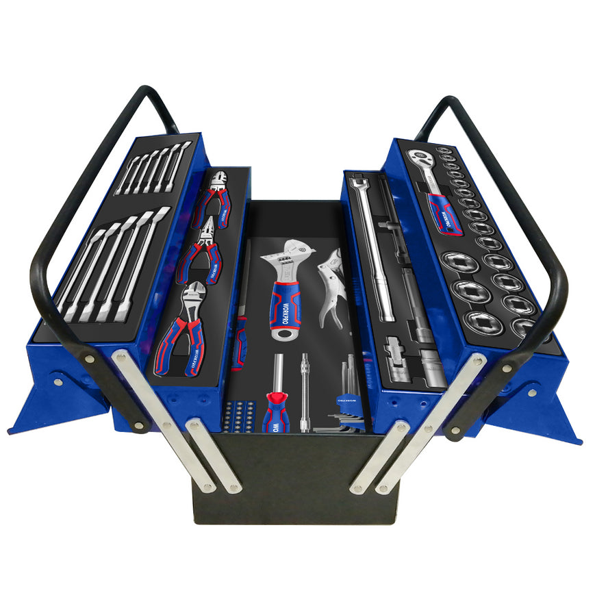 WORKPRO 93 Piece Tool Set with Cantilever Toolbox WORKPRO 93 Piece Tool Set with Cantilever Toolbox